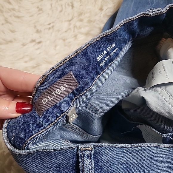 DL1961 Bella Slim High Rise Vintage Blue Jeans Denim - Canal - 25 - Picture 5 of 16